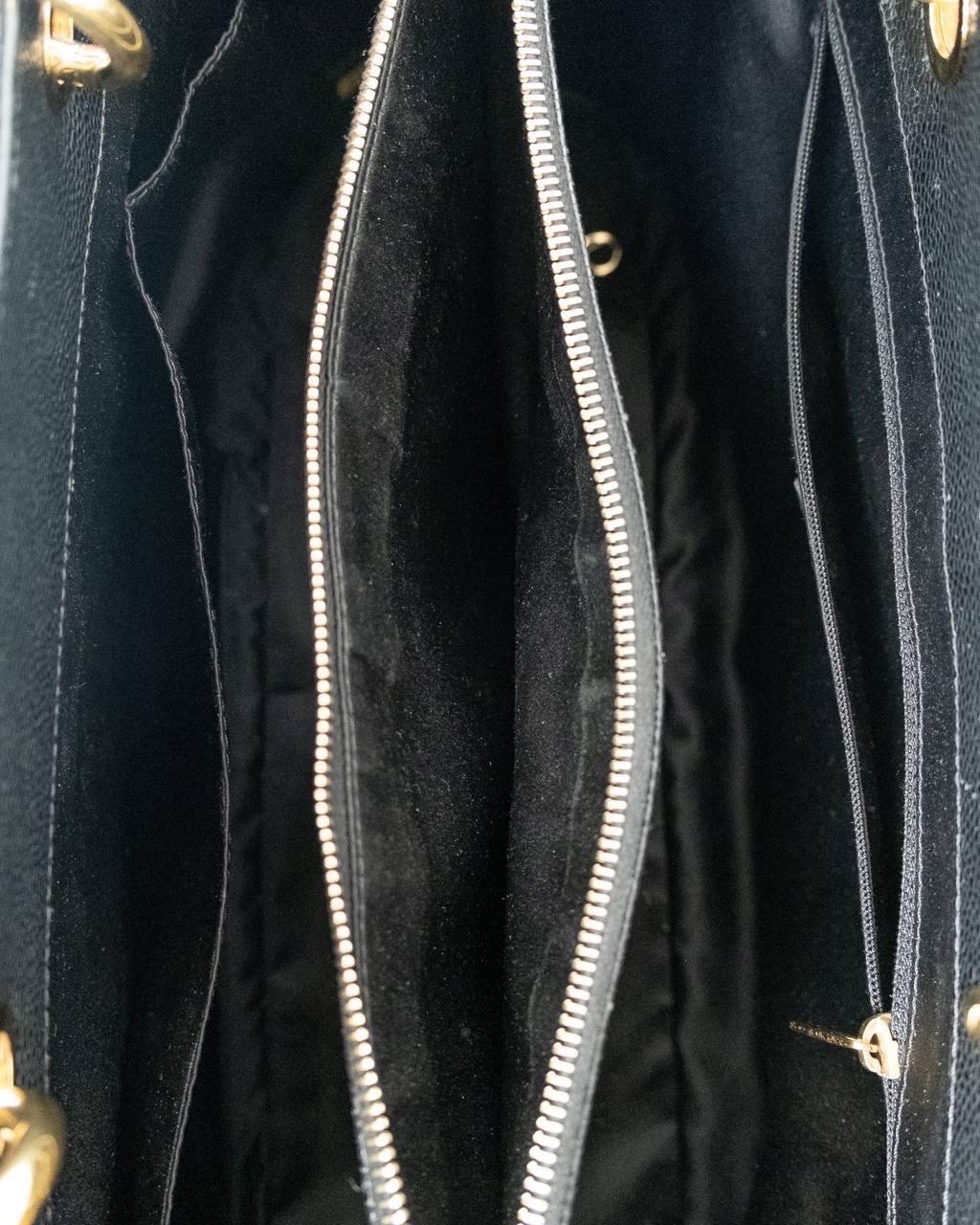 Borsa a Spalla Chanel GST XL Caviar Nera For Sale 6