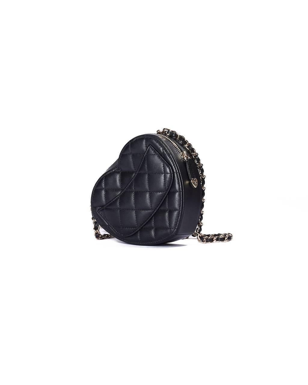 Women's Borsa a Spalla Chanel Heart Mini Timeless Nero For Sale