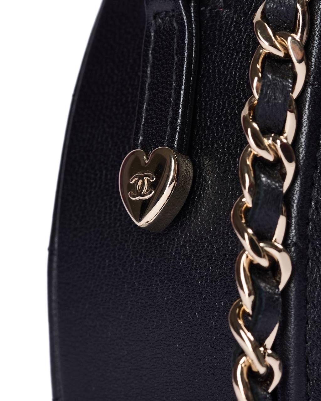 Borsa a Spalla Chanel Heart Mini Timeless Nero For Sale 2