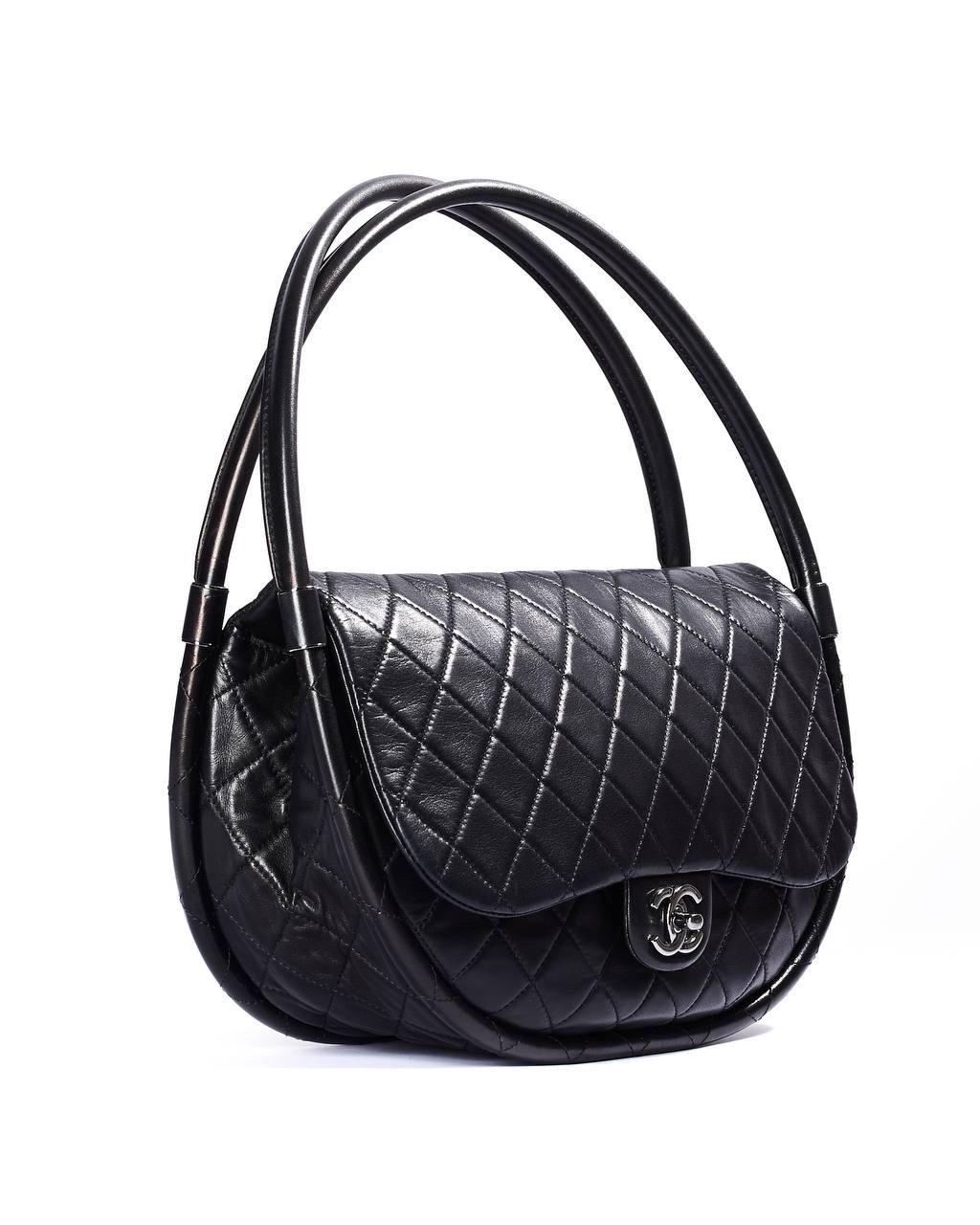Black Borsa a Spalla  Chanel Hula Hoop Nera For Sale