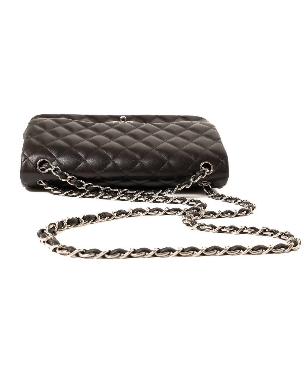 Borsa A Spalla Chanel Jumbo Timeless Double-Flap Nera For Sale 6
