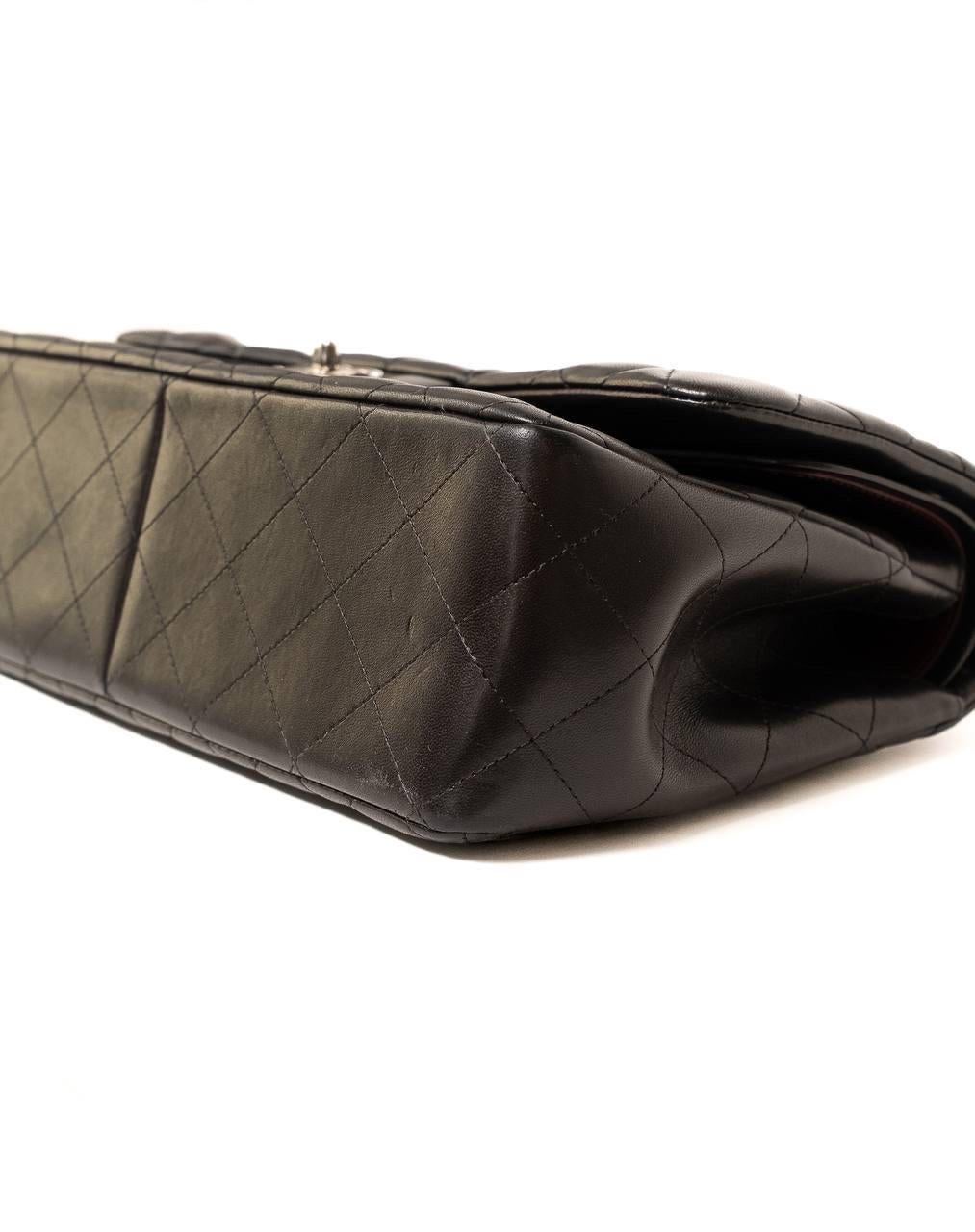Borsa A Spalla Chanel Jumbo Timeless Double-Flap Nera For Sale 7