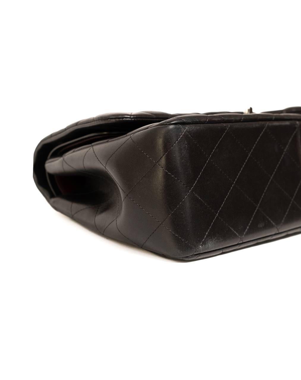 Borsa A Spalla Chanel Jumbo Timeless Double-Flap Nera For Sale 8