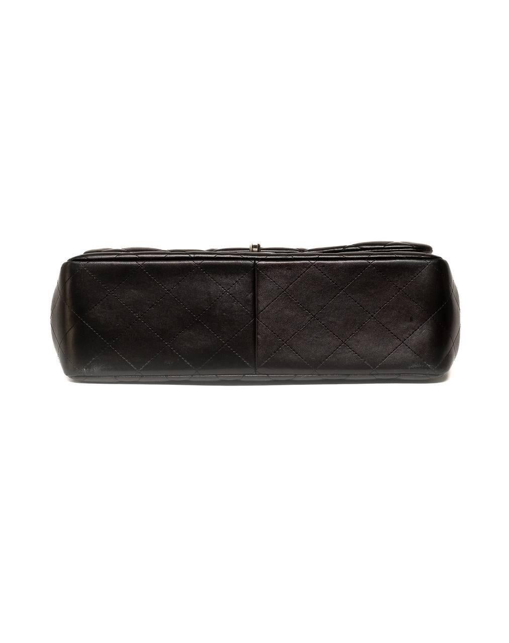 Borsa A Spalla Chanel Jumbo Timeless Double-Flap Nera For Sale 9