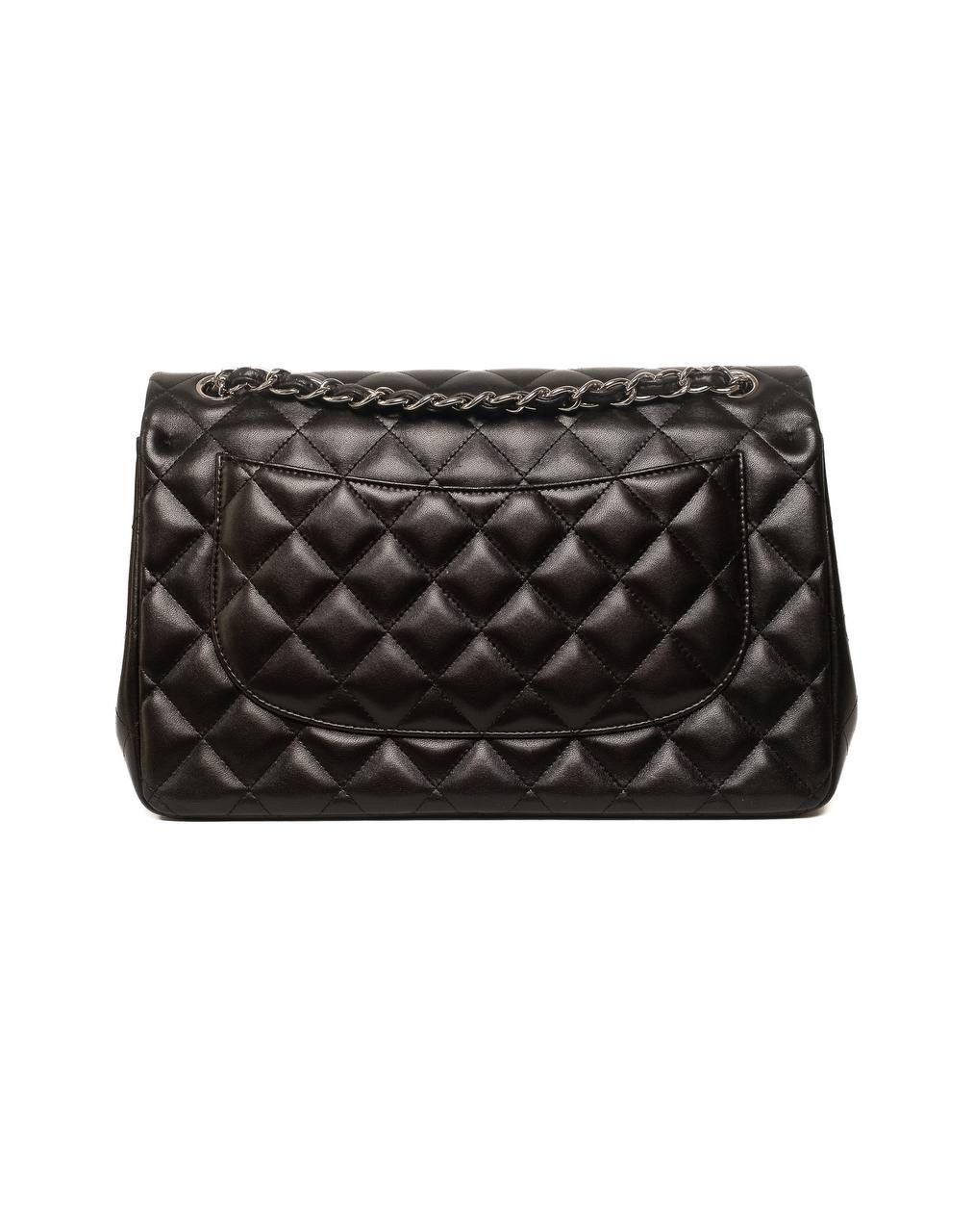 Borsa A Spalla Chanel Jumbo Timeless Double-Flap Nera For Sale 3