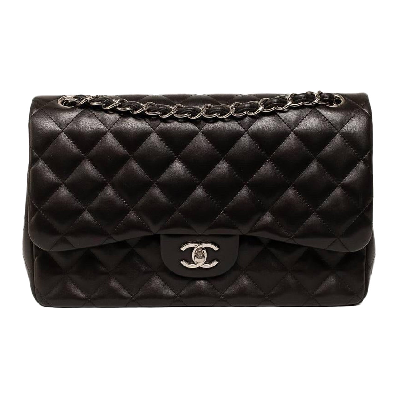 Borsa A Spalla Chanel Jumbo Timeless Double-Flap Nera