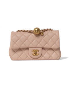 Borsa a Spalla Chanel Mini Flap Pearl Crush Timeless Rosa