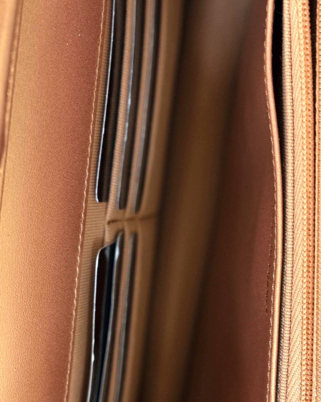 Portefeuille Chanel Borsa a Spalla sur chaîne Perlata Arancio en vente 11