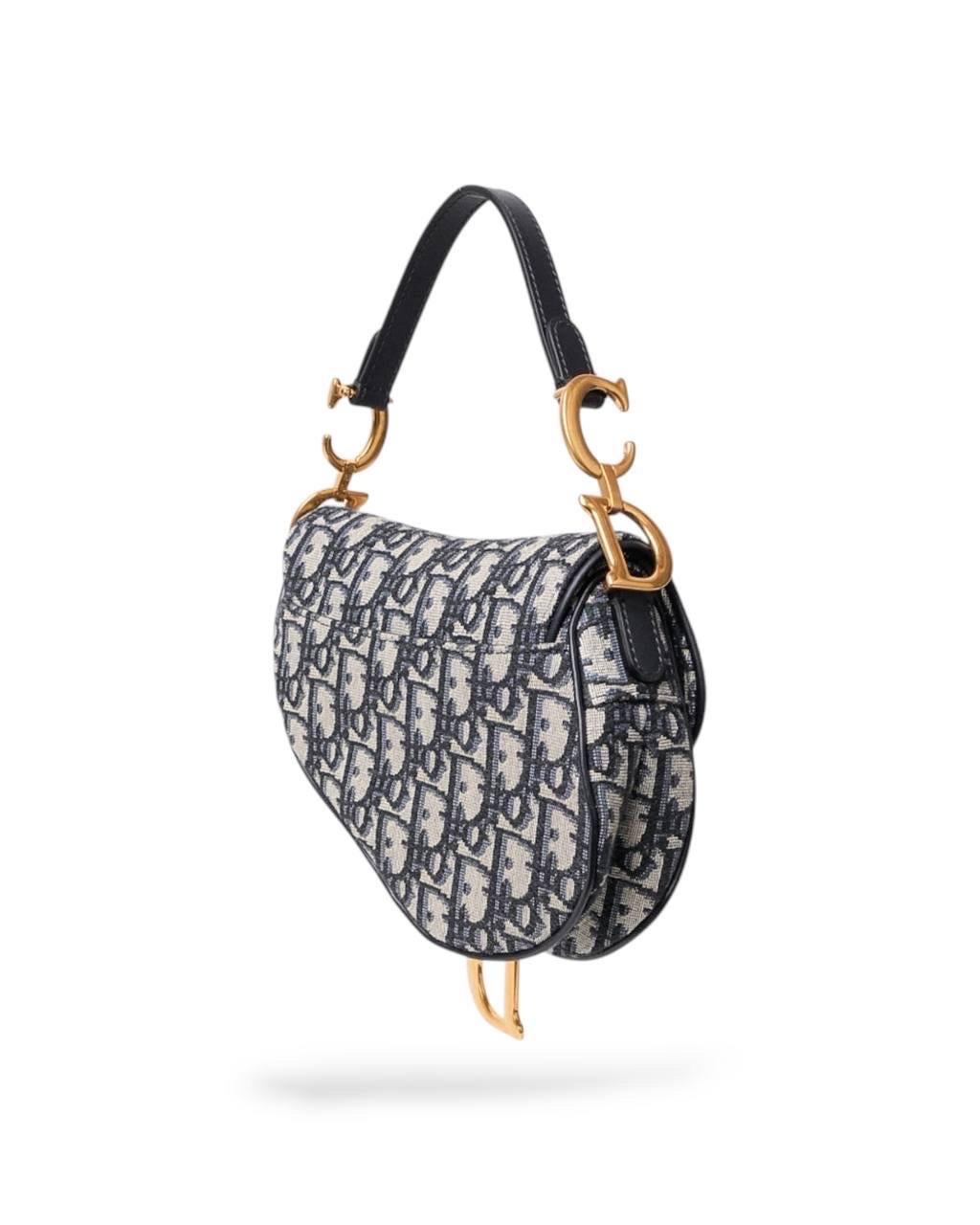 Borsa a Spalla Dior Sattel Mini-Jacquard-Mini-Jacquard-Schal in Schrägschnitt 2