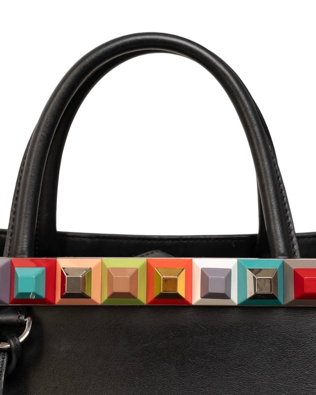 Women's Borsa a Spalla Fendi 2Jours PM Rainbow Nera For Sale