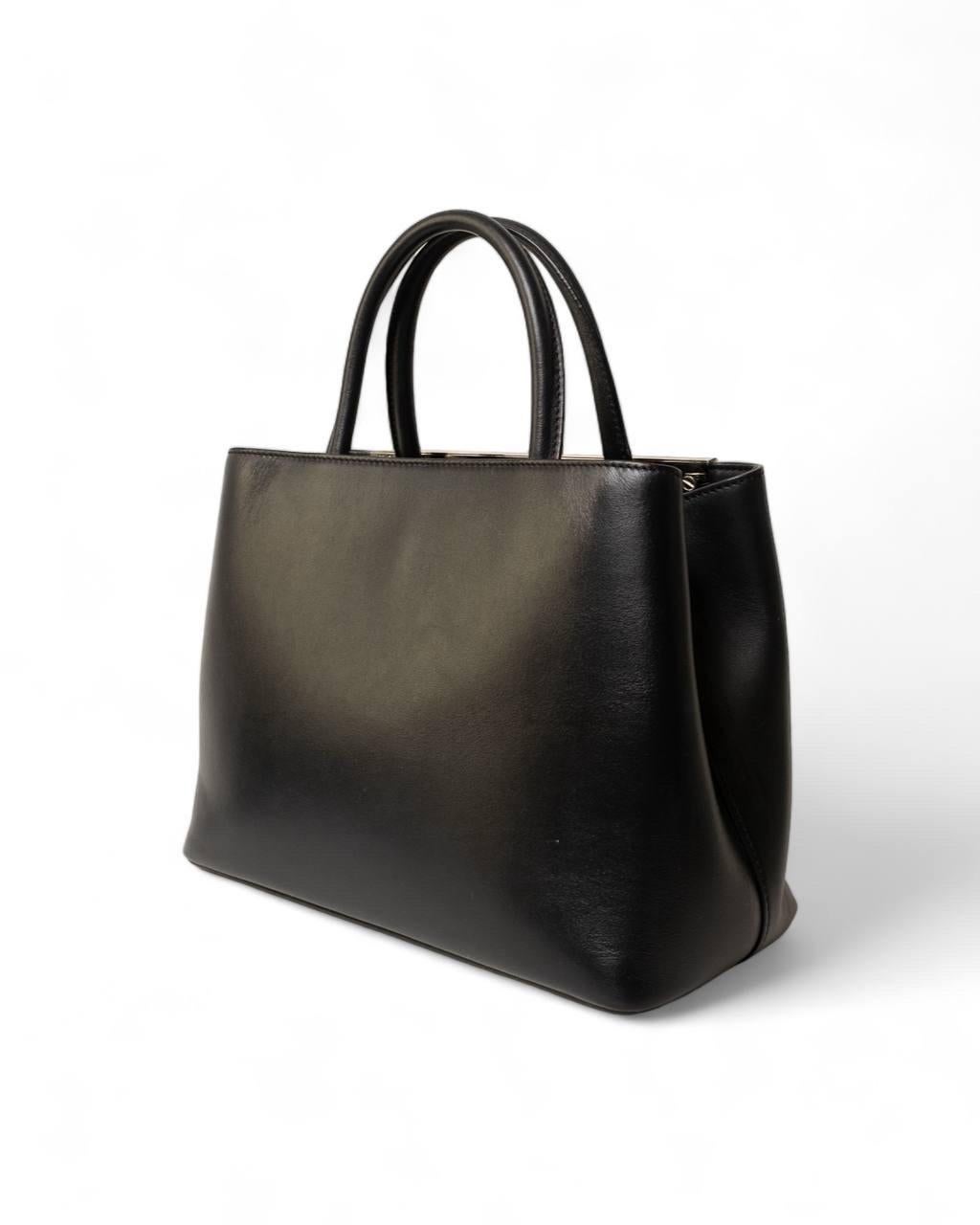 Borsa a Spalla Fendi 2Jours PM Rainbow Nera For Sale 2
