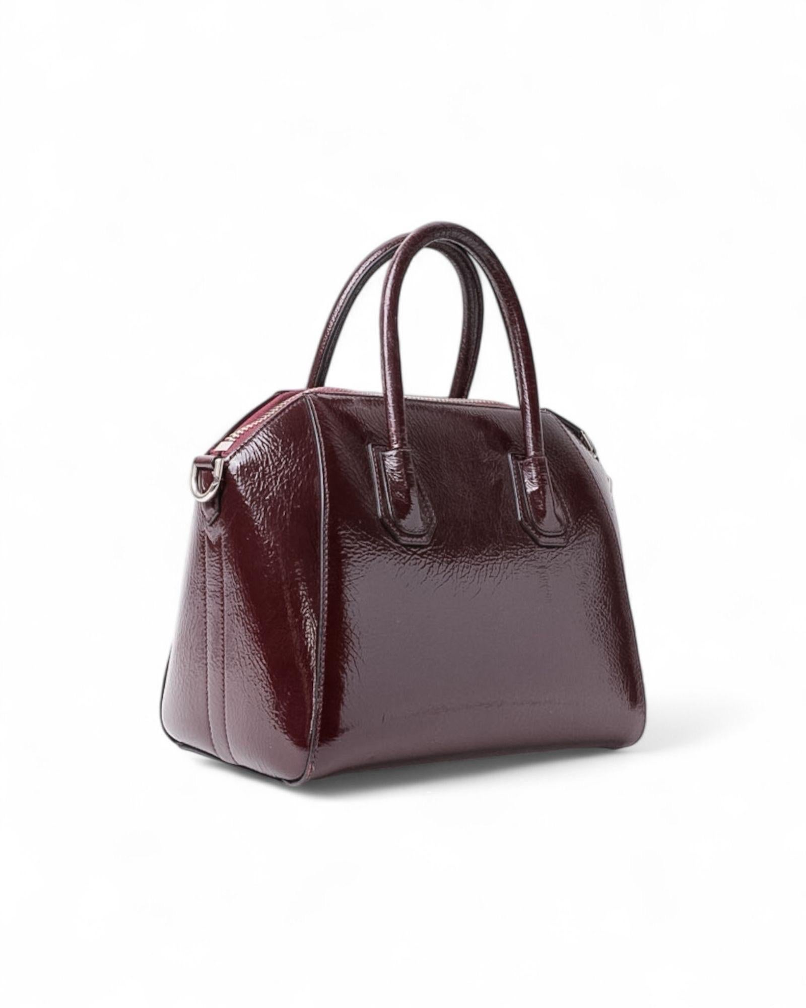 Borsa a spalla Givenchy Antigona Small Lucida Borgogna 2