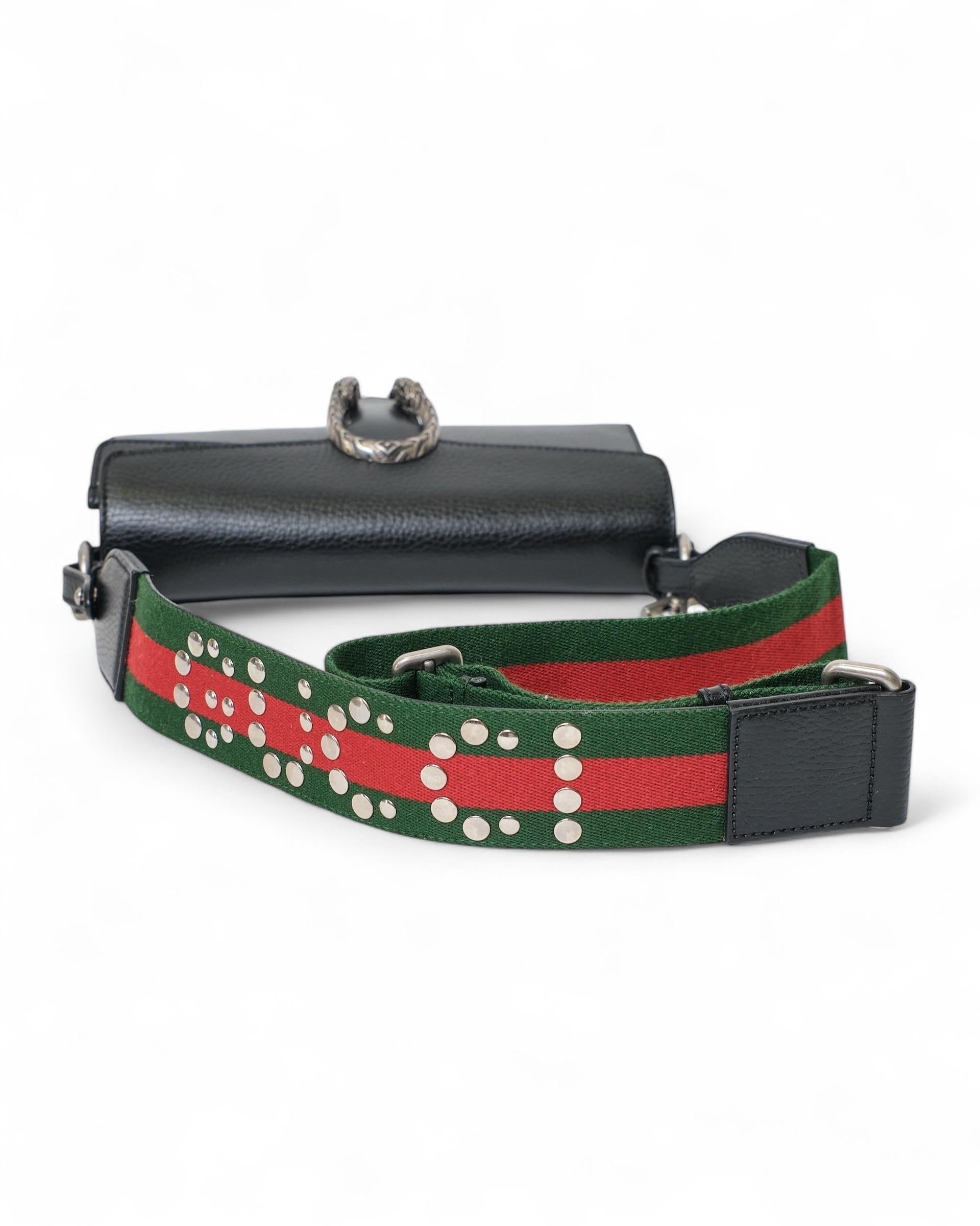 Borsa a Spalla Gucci Dionysus Long Double Nera For Sale 8