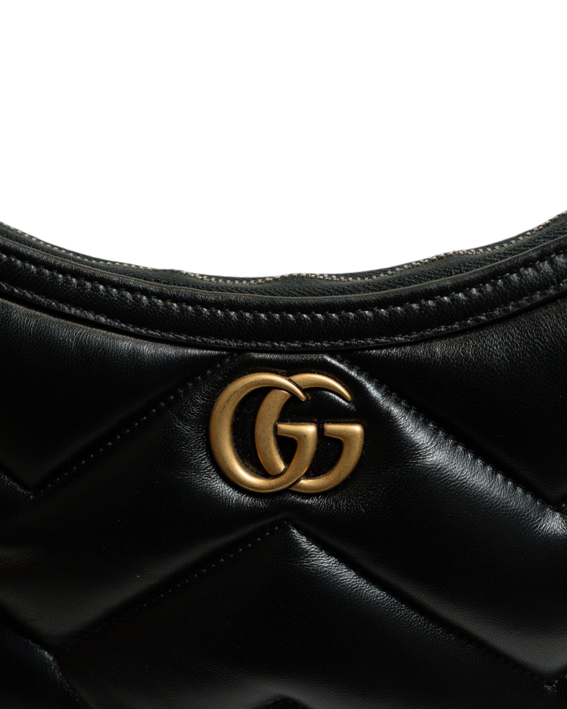 Women's Borsa a Spalla Gucci Marmont Hobo Small Nera