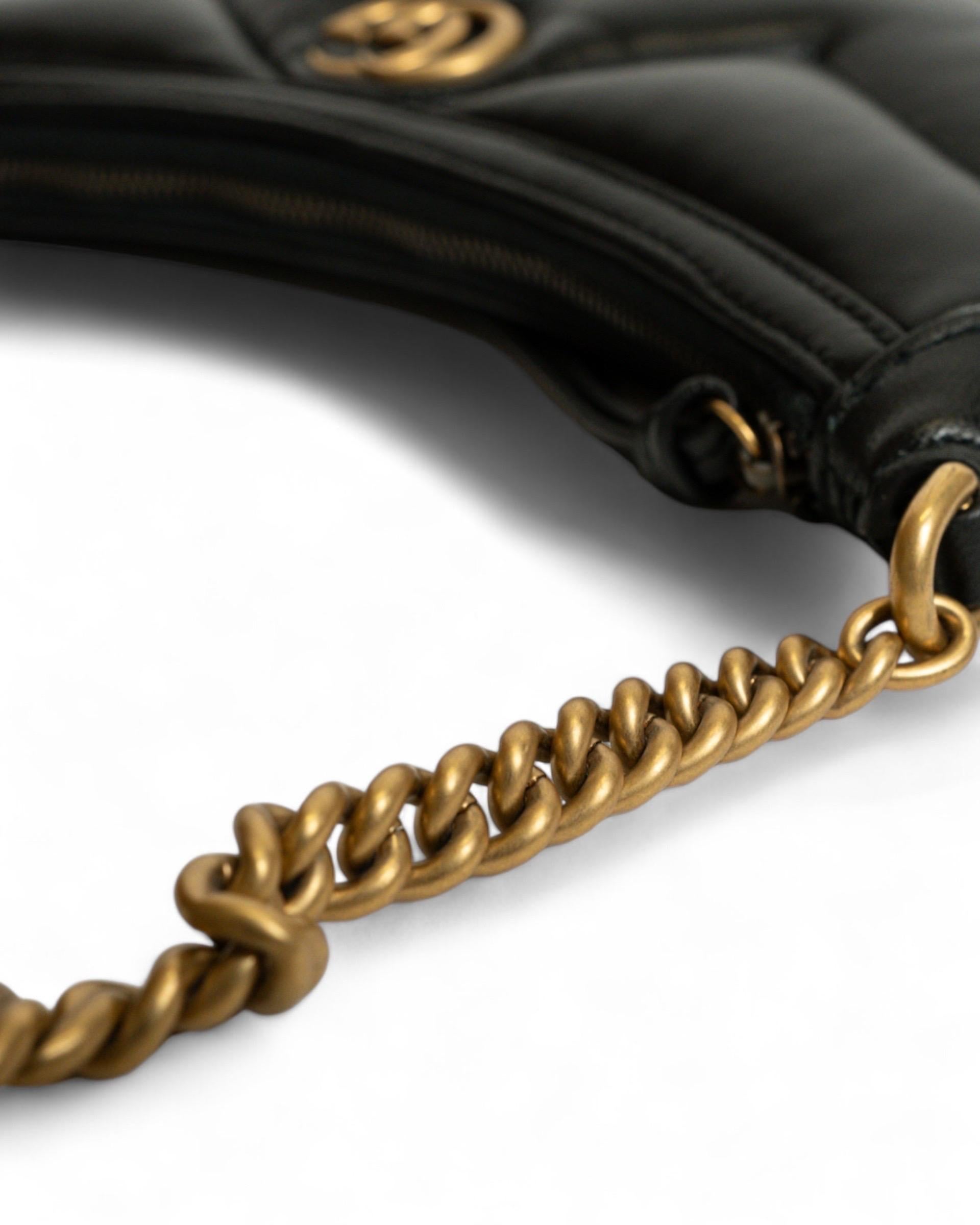 Borsa a Spalla Gucci Marmont Hobo Small Nera 1