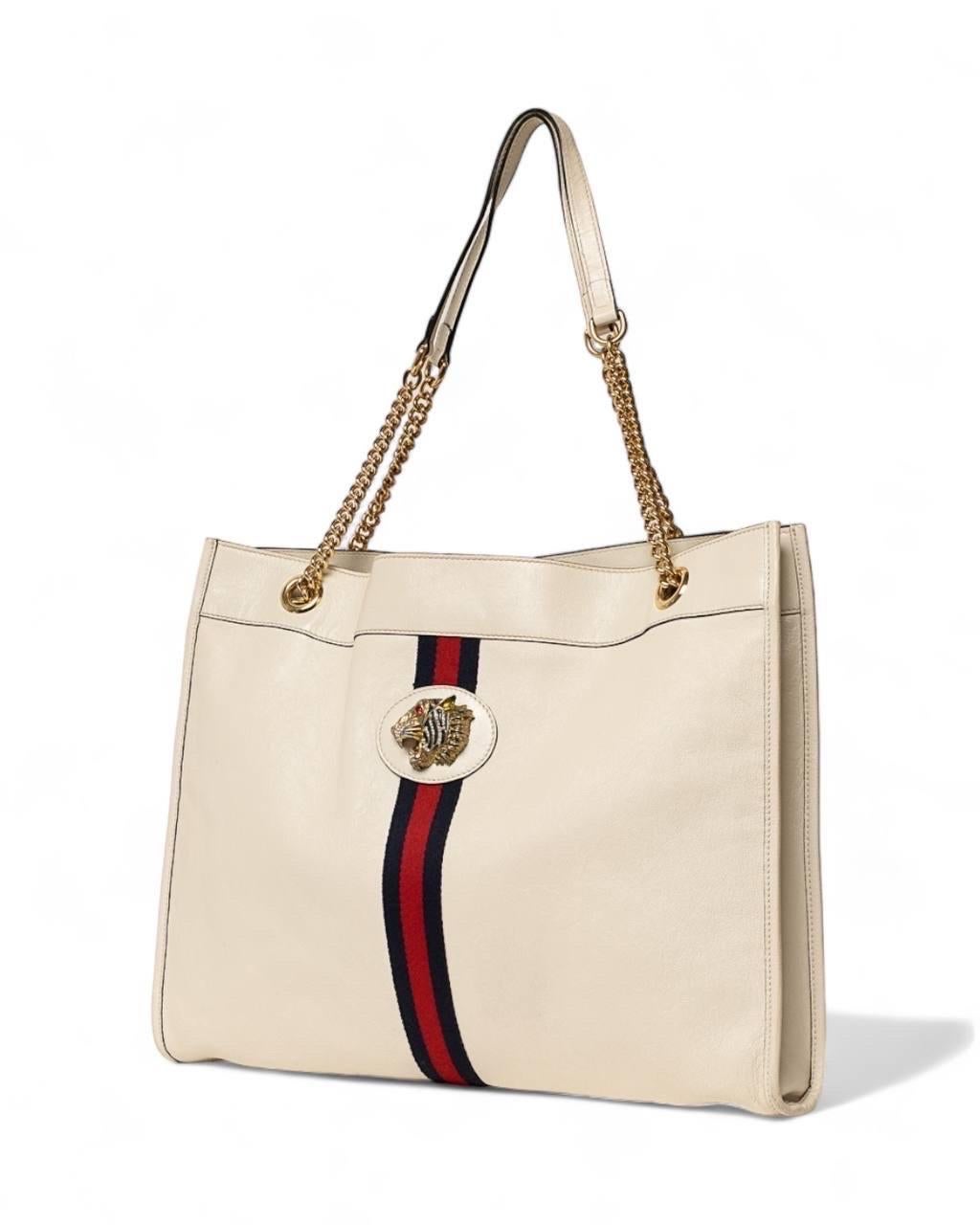 Borsa a Spalla Gucci Rajah Tote Large Beige In Good Condition For Sale In Torre Del Greco, IT