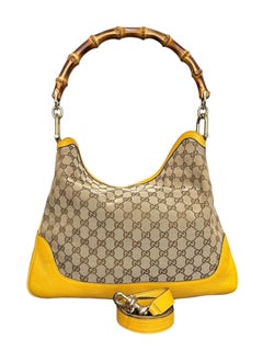 Borsa A Spalla Gucci Shopper Bamboo GG Supreme