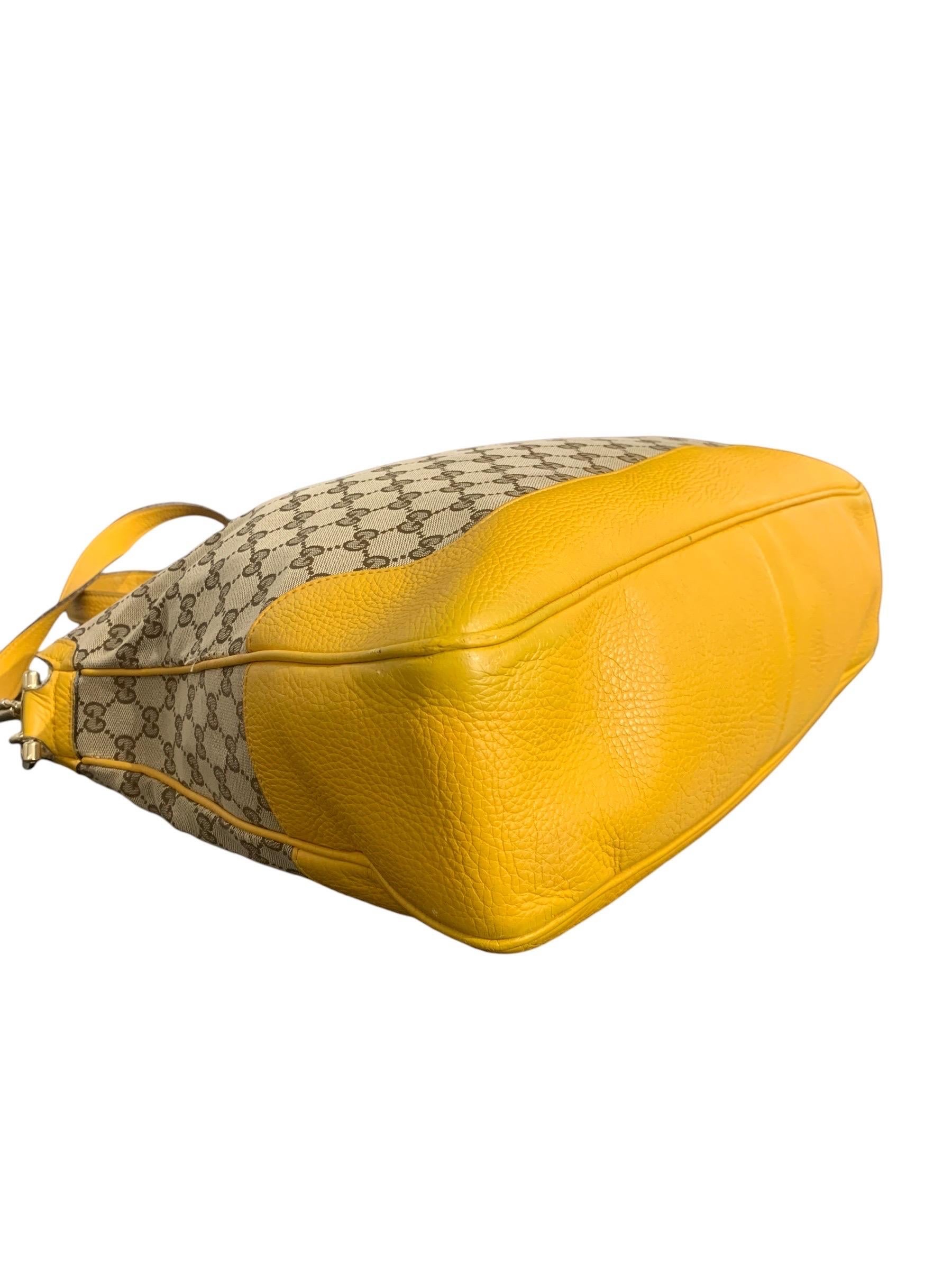 Borsa A Spalla Gucci Shopper Bamboo GG Supreme For Sale 3