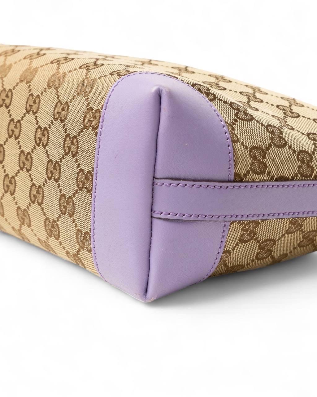 Borsa A Spalla Gucci Shopper Small GG Supreme Lilla en vente 2