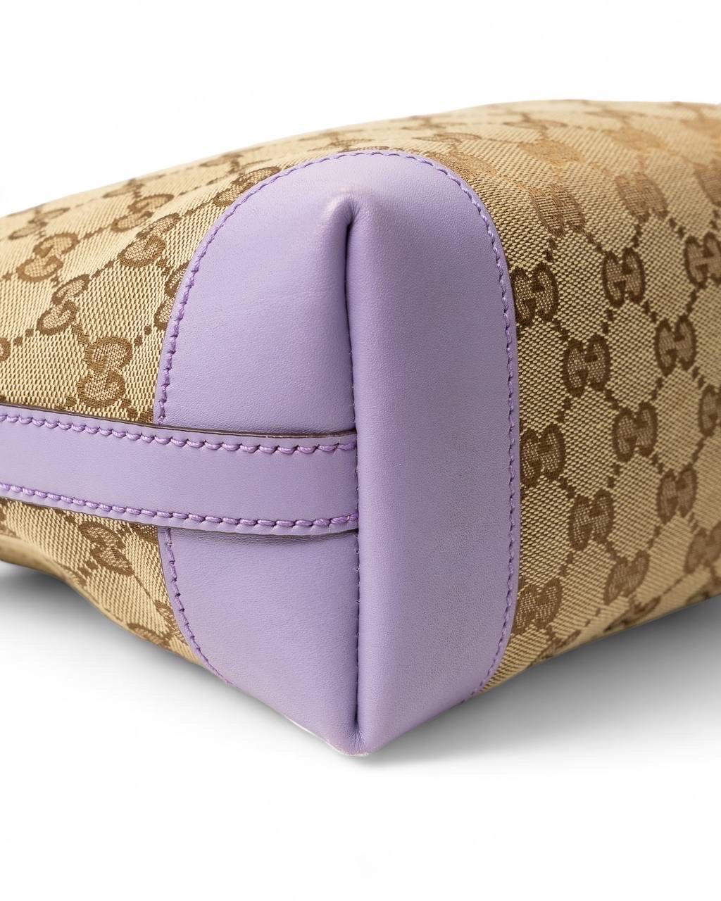 Borsa A Spalla Gucci Shopper Small GG Supreme Lilla en vente 3