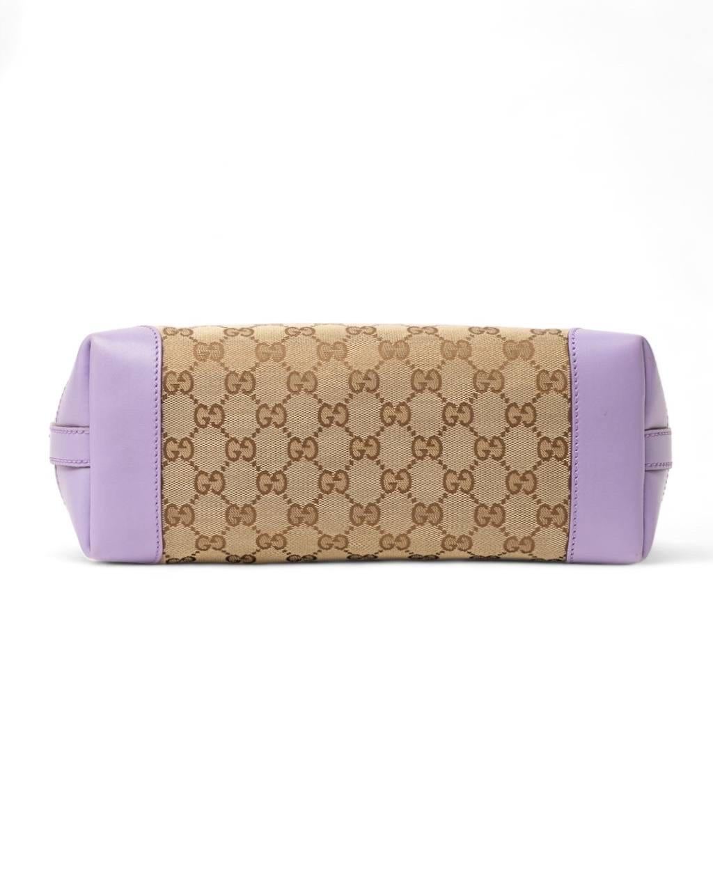 Borsa A Spalla Gucci Shopper Small GG Supreme Lilla en vente 4