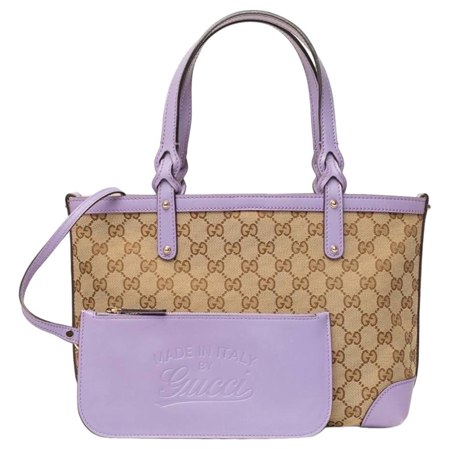 Borsa A Spalla Gucci Shopper Kleine GG Supreme Lilla