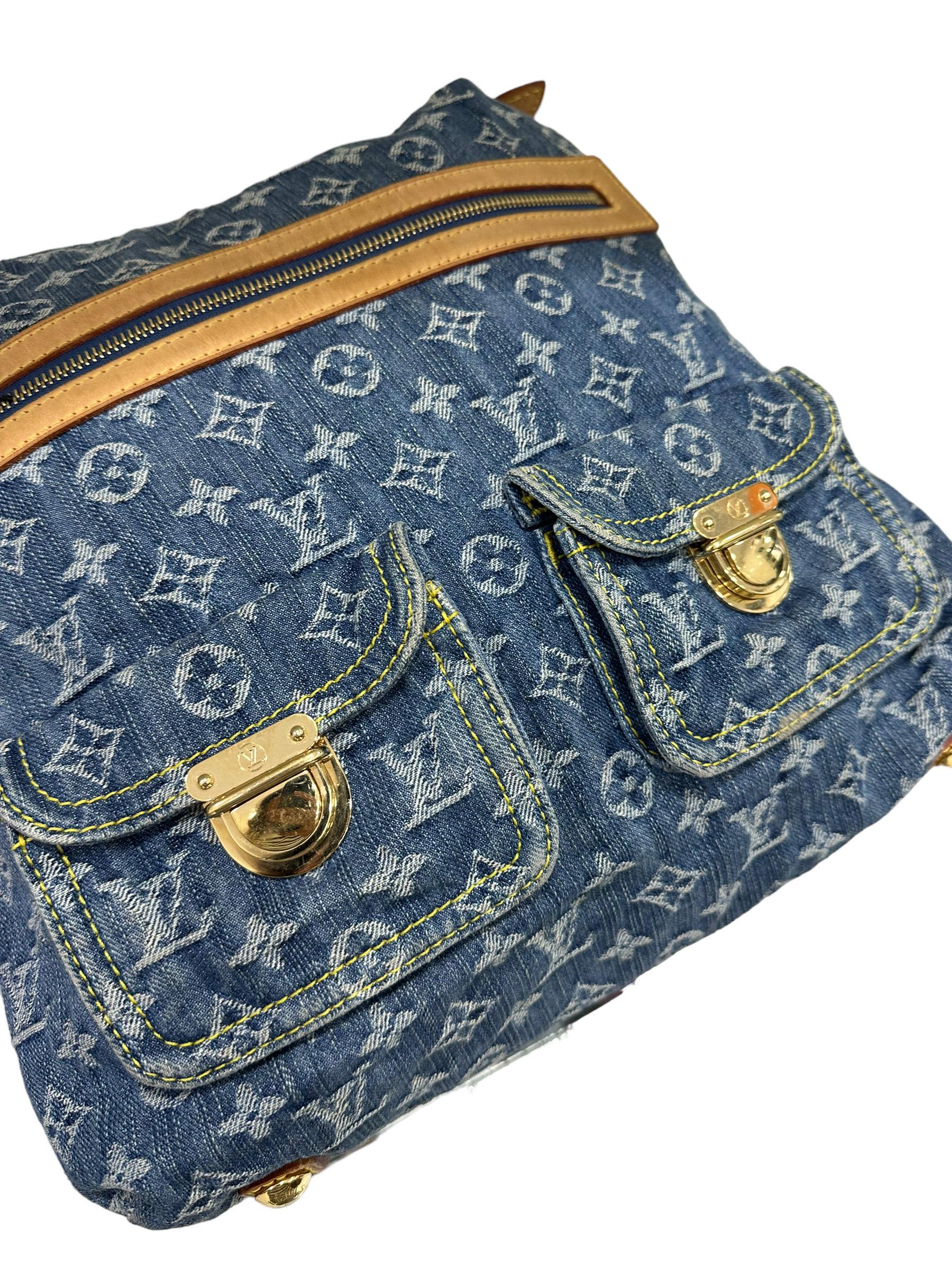 Borsa A Spalla Louis Vuitton Baggy GM Denim 2006 10