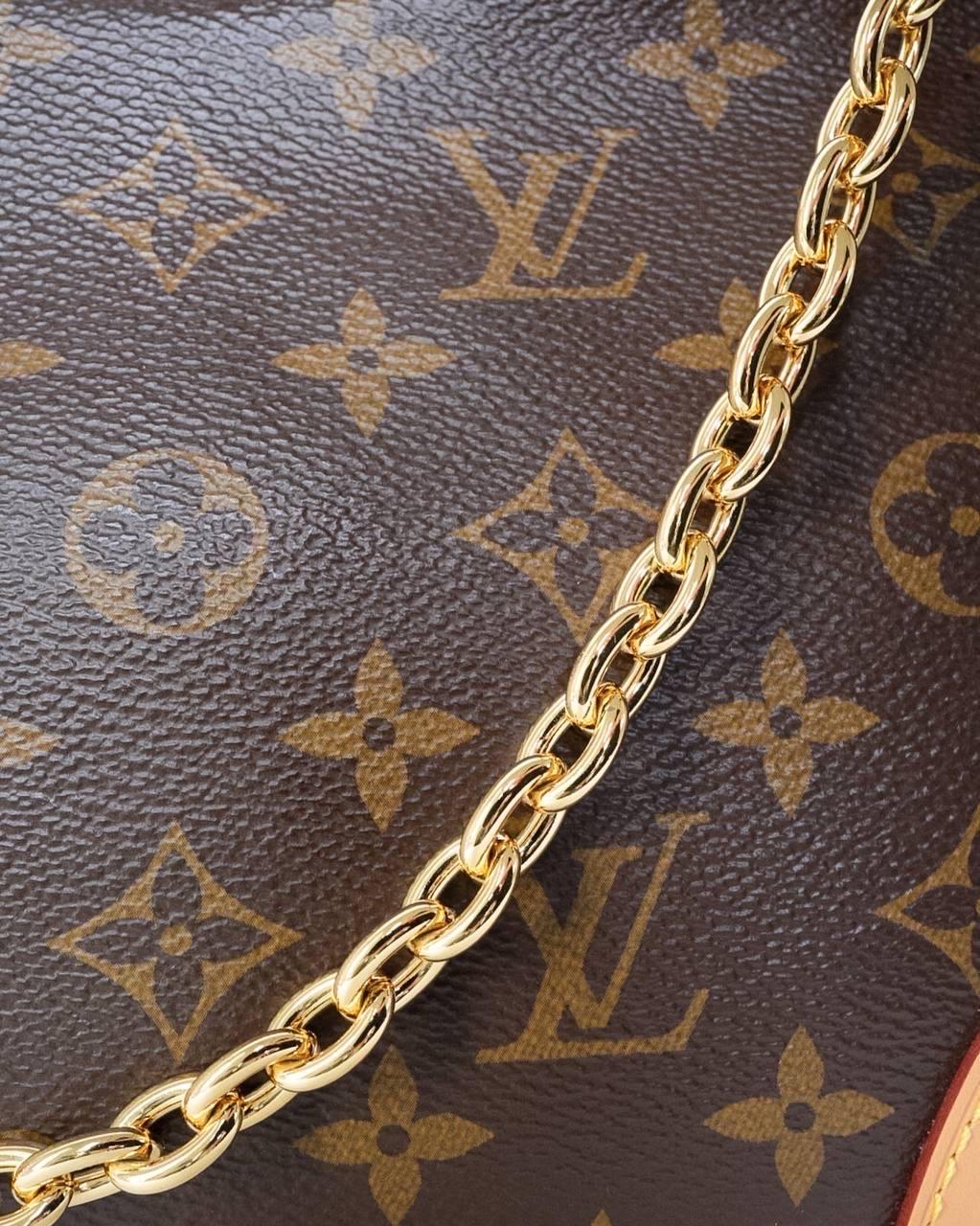 Borsa a Spalla Louis Vuitton Boulogne Monogram Marrone 1