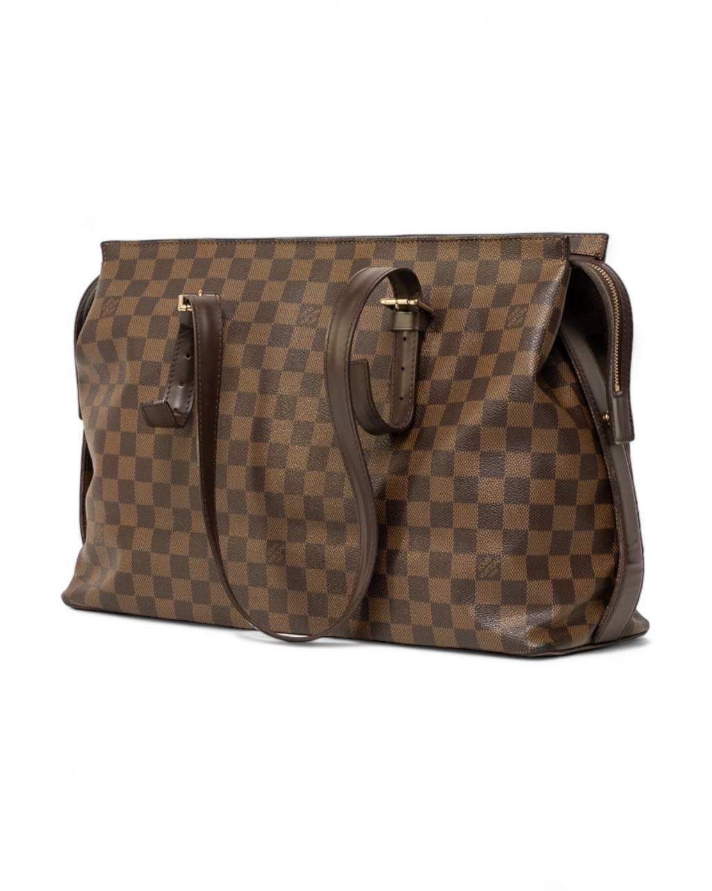 Black Borsa a Spalla Louis Vuitton Chelsea GM Damier Ebene For Sale