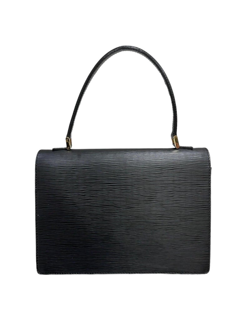 Louis Vuitton, Bags, Louis Vuitton Black Epi Leather Honfleur Clutch