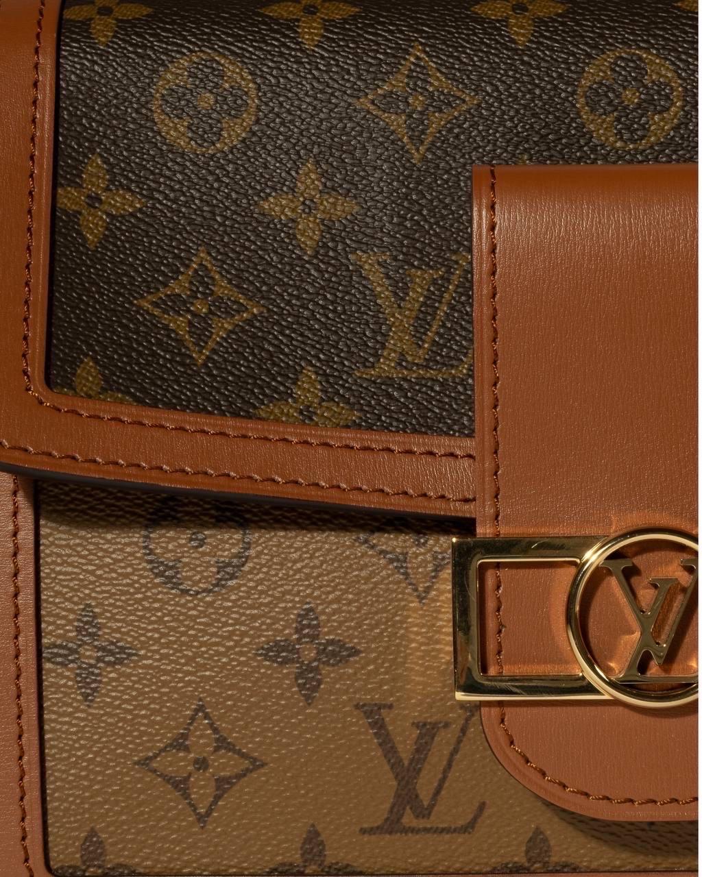 Brown Borsa a spalla Louis Vuitton Dauphine MM Monogram Reverse For Sale