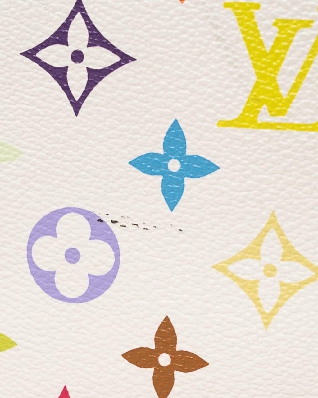 Borsa a Spalla Louis Vuitton Greta GM Multicolor Bianco 9