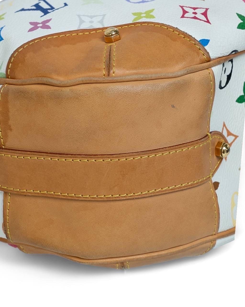 Borsa a Spalla Louis Vuitton Greta GM Multicolor Bianco 10