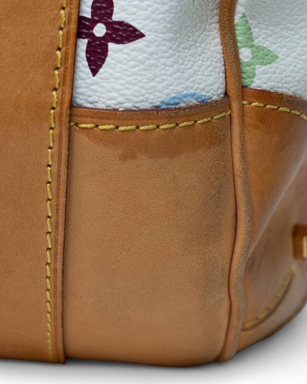 Borsa a Spalla Louis Vuitton Greta GM Multicolor Bianco 12