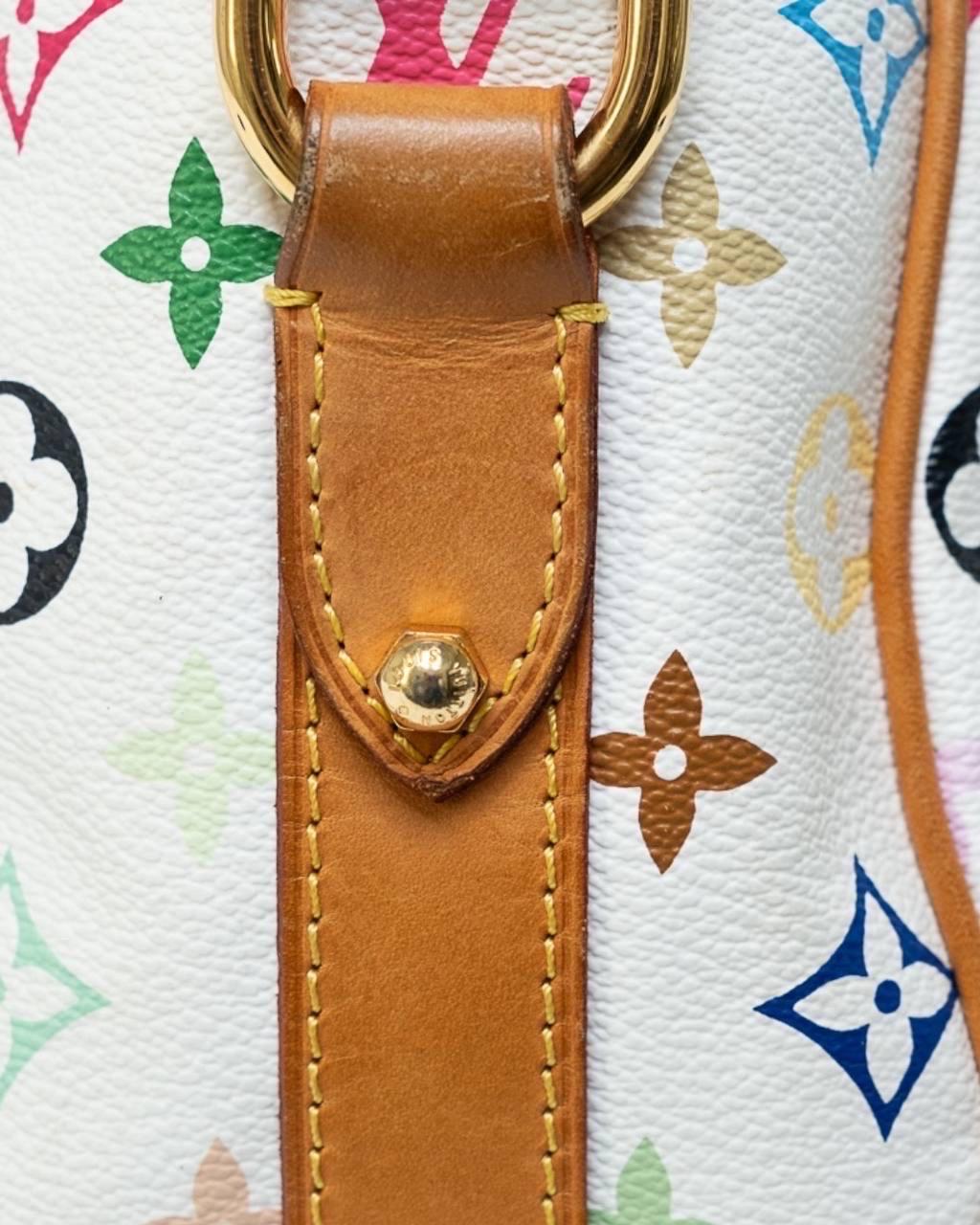 Borsa a Spalla Louis Vuitton Greta GM Multicolor Bianco 3