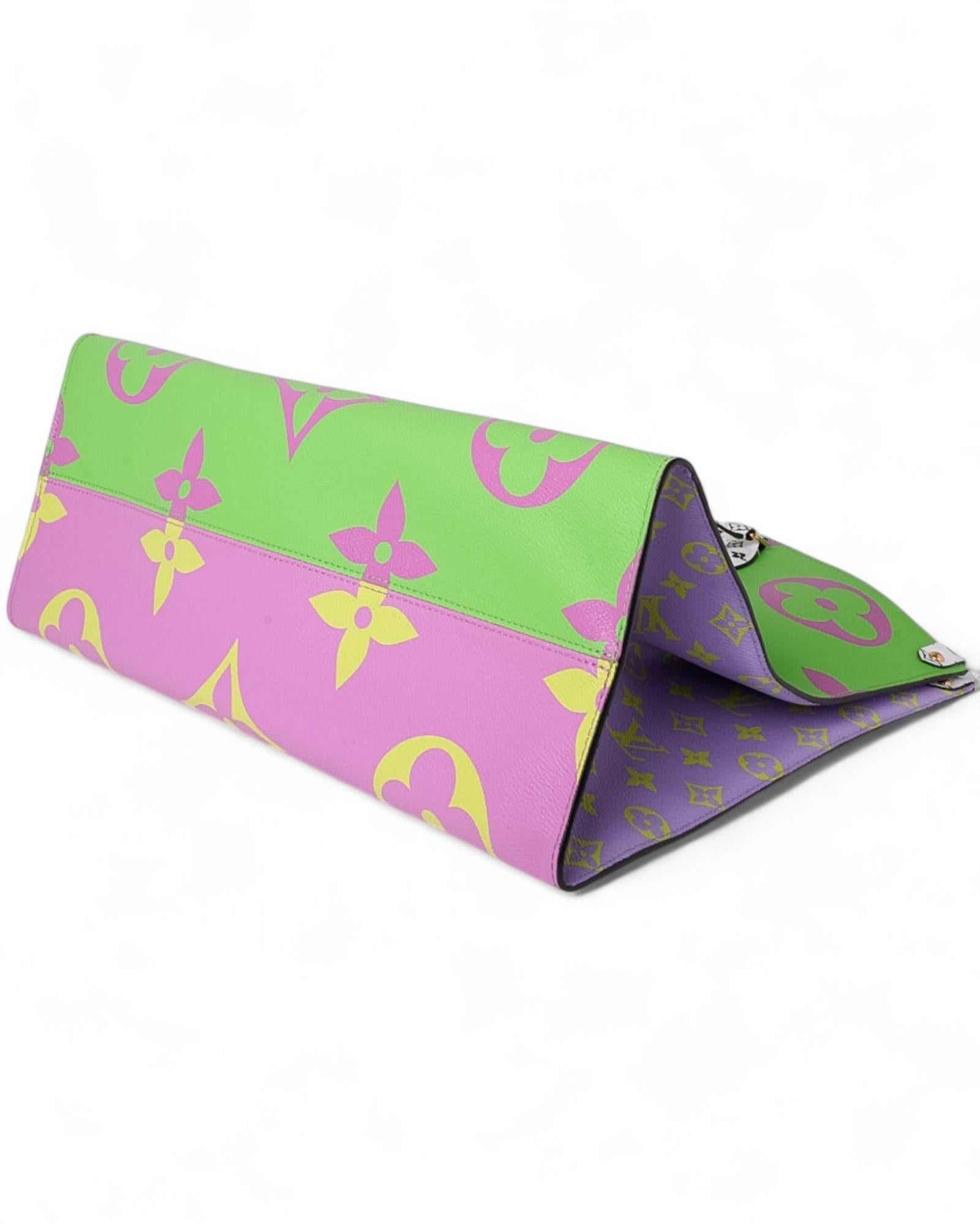 Borsa a spalla Louis Vuitton Onthego GM Monogram Giant Multicolor Fluo 8