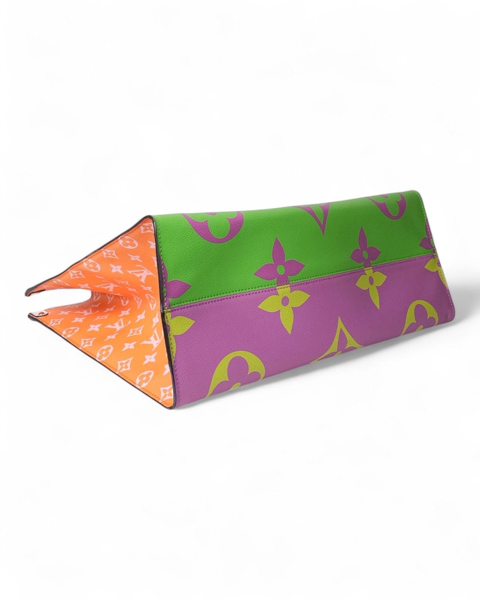 Borsa a spalla Louis Vuitton Onthego GM Monogram Giant Multicolor Fluo 9