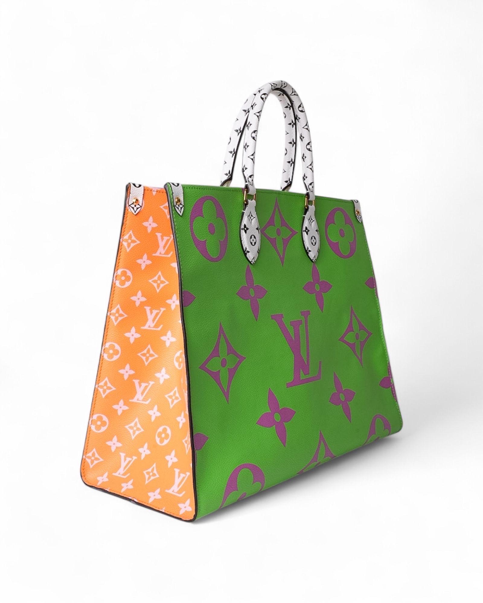 Borsa a spalla Louis Vuitton Onthego GM Monogram Giant Multicolor Fluo 3