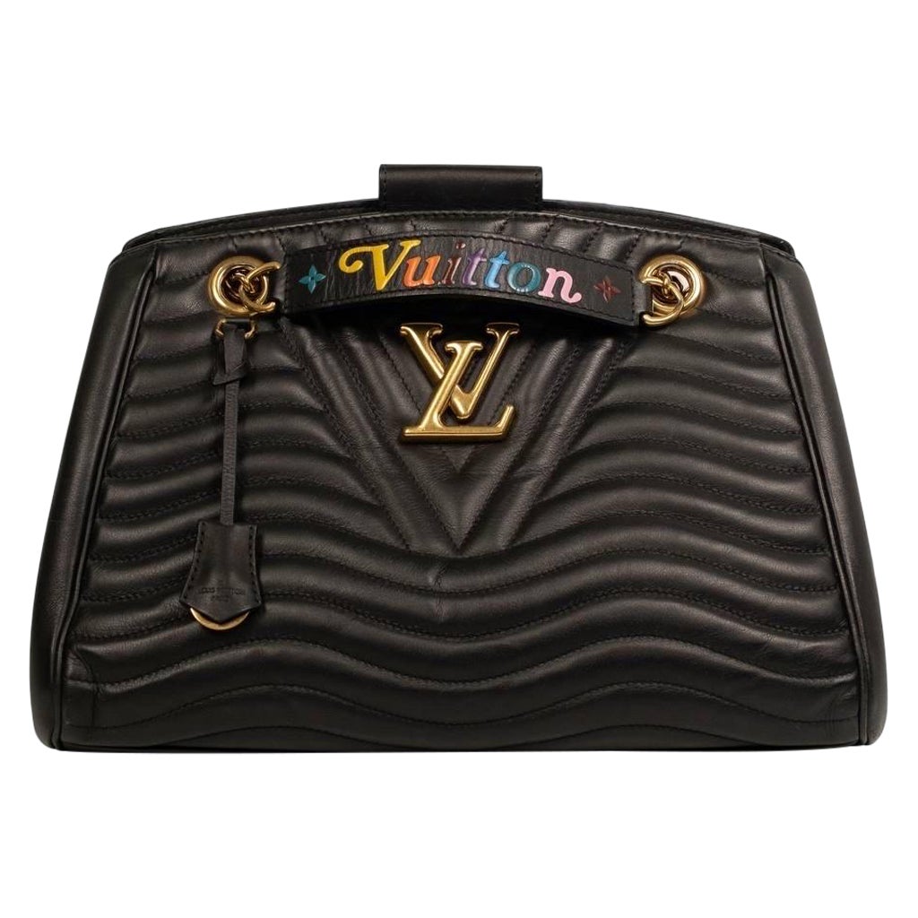 Borsa a spalla Louis Vuitton Shopper New Wave Chain GM Nera