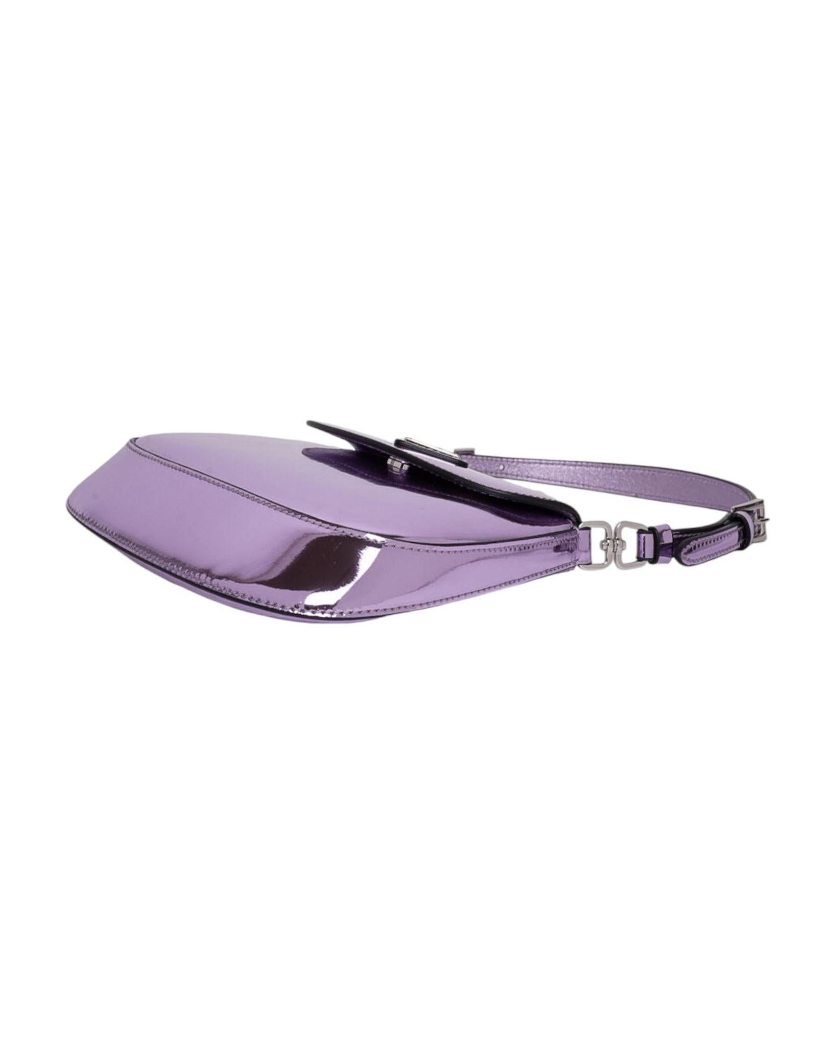Borsa a spalla Prada Cleo Mini Pelle Spazzolata Lilla 5
