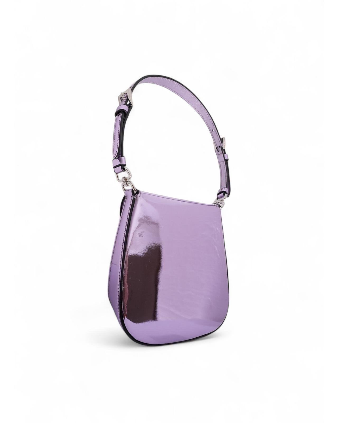 Borsa a spalla Prada Cleo Mini Pelle Spazzolata Lilla 3