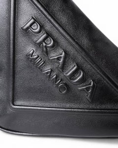 Borsa A Spalla Prada Triangle Logo Nero