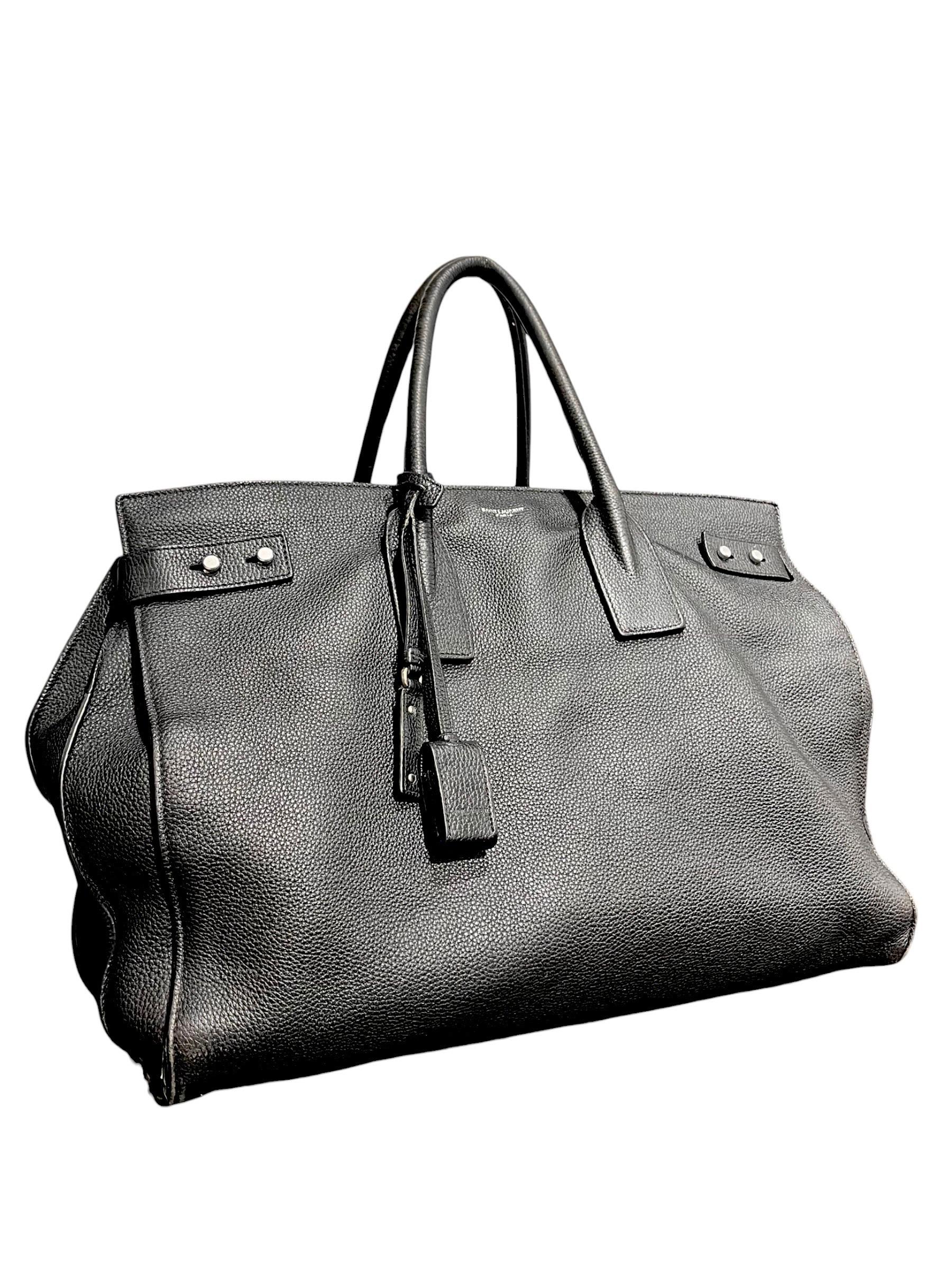 Gray Borsa a Spalla Saint Laurent Sac De Jour Soft Large Nera For Sale