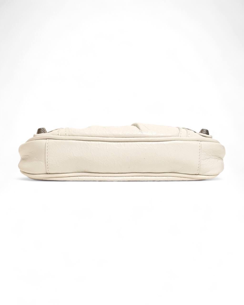 Borsa a Tracolla Balenciaga Le Cagole Mini Bianca For Sale 7
