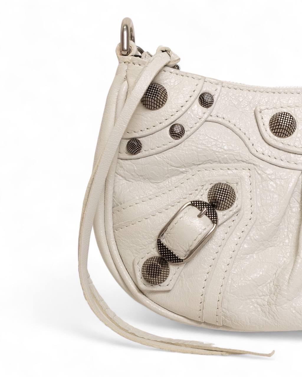 Borsa a Tracolla Balenciaga Le Cagole Mini Bianca For Sale 8