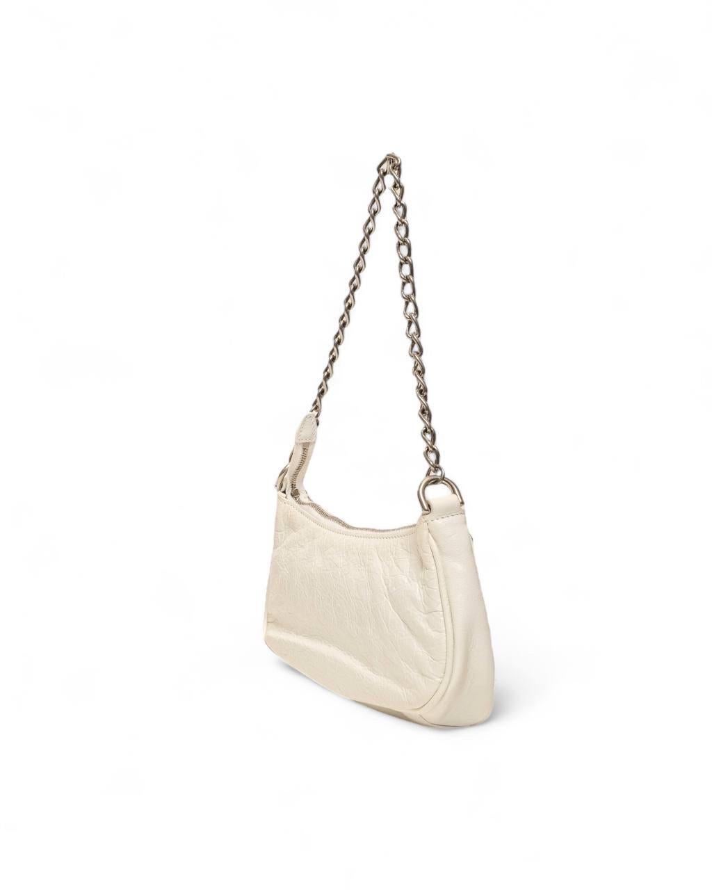 Beige Borsa a Tracolla Balenciaga Le Cagole Mini Bianca For Sale