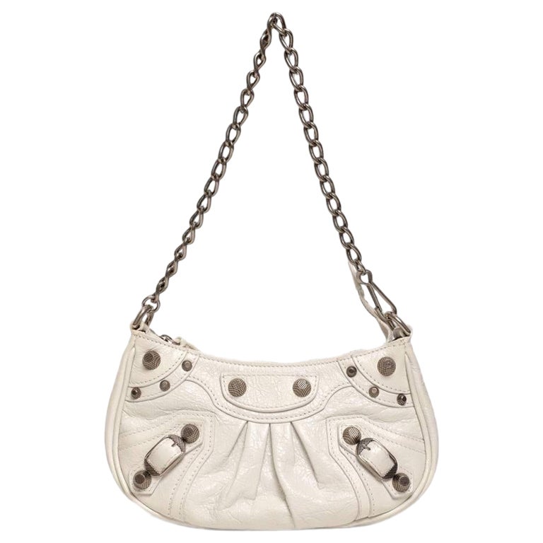 Borsa a Tracolla Balenciaga Le Cagole Mini Bianca For Sale at 1stDibs