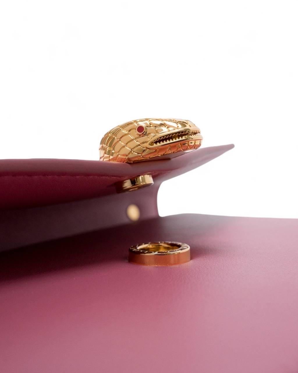Borsa a Tracolla Bvlgari Pochette Forever Snake Chain Rosa 6
