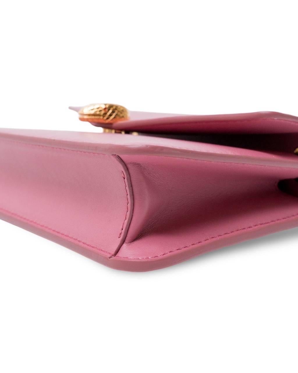 Borsa a Tracolla Bvlgari Pochette Forever Snake Chain Rosa 8