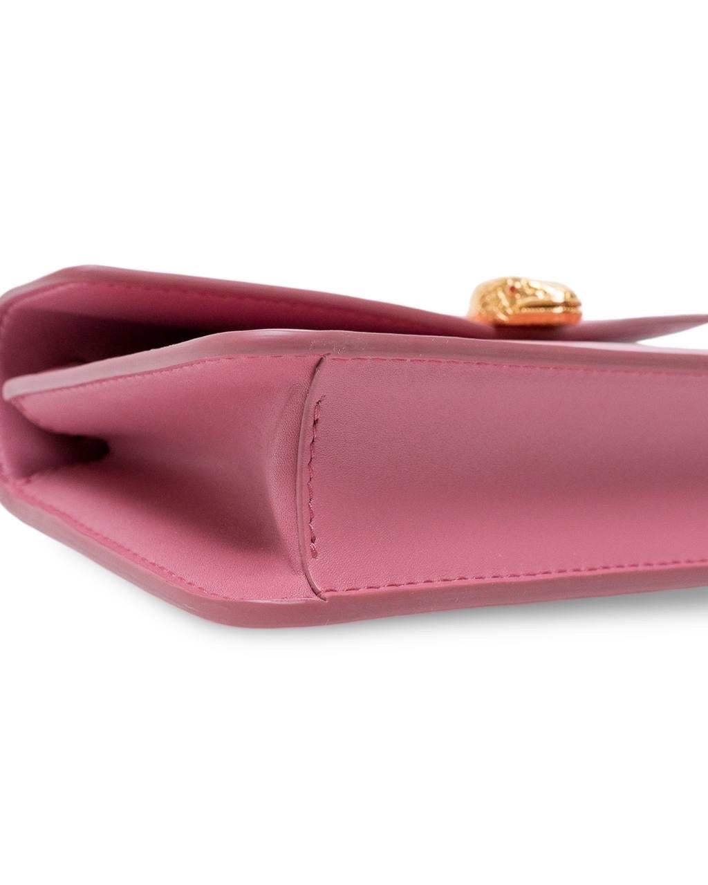 Borsa a Tracolla Bvlgari Pochette Forever Snake Chain Rosa 9